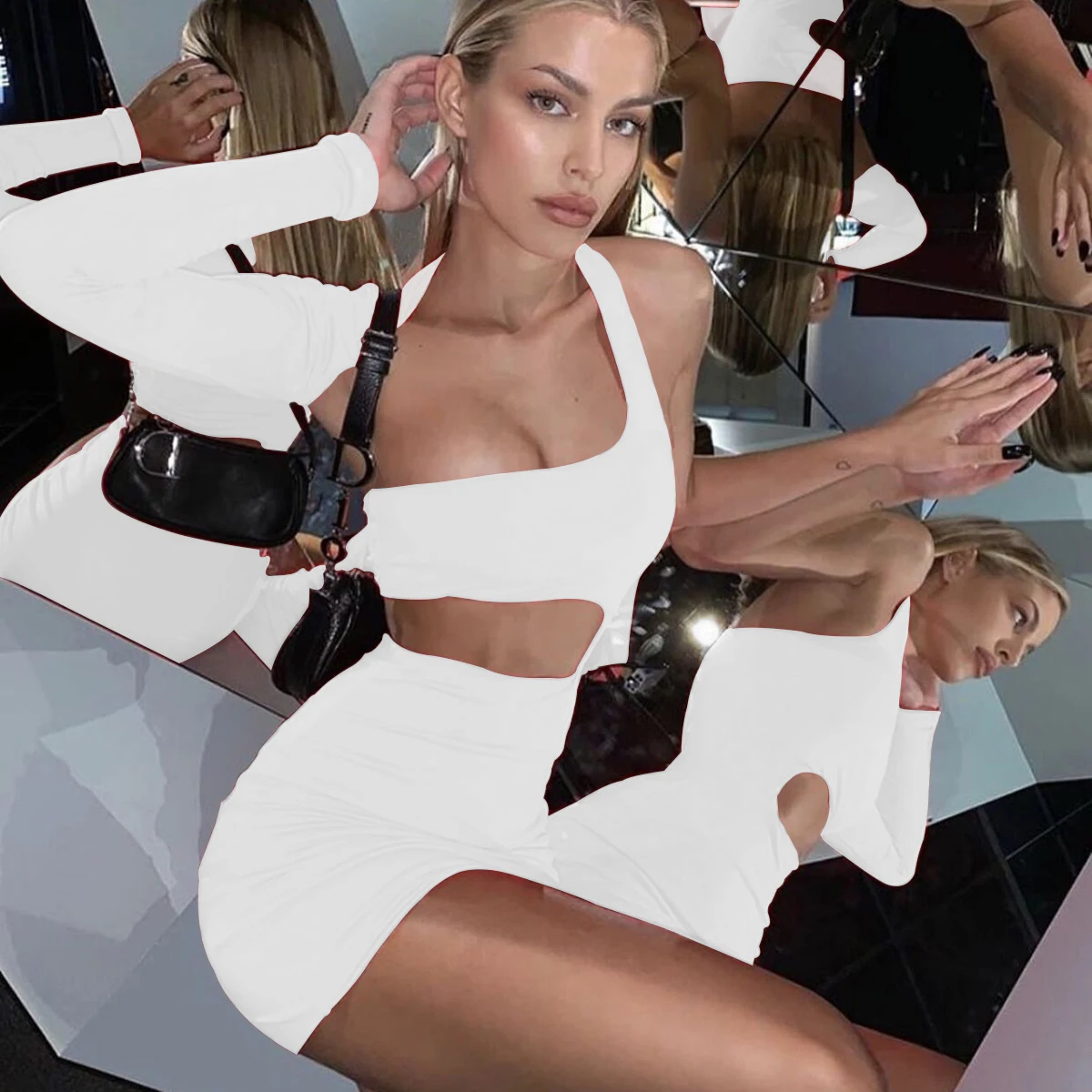 

Women Summer Party Dress Hight Sexy Mini Women Ruched Skinny Elegant Dresses