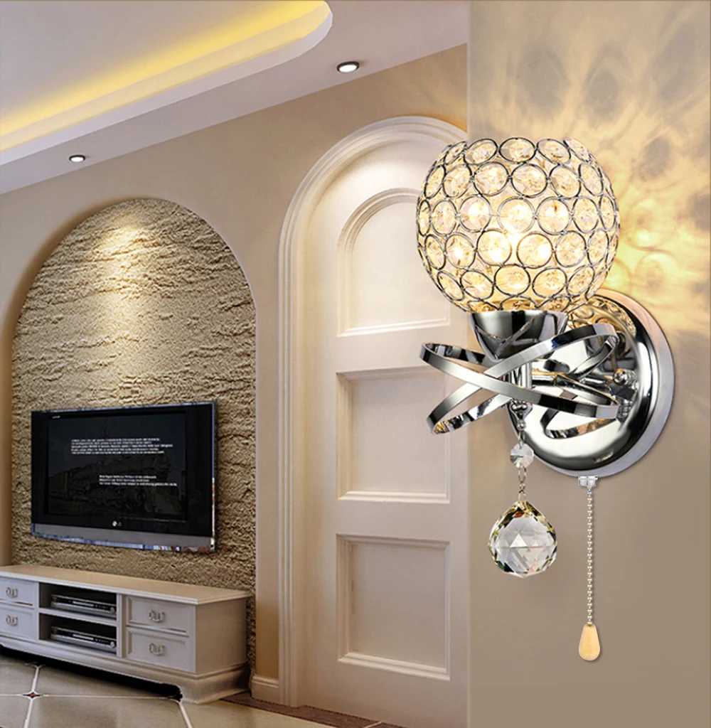 E14 настенный светильник простой и творческие Спальня прикроватная тумбочка с