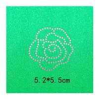 rose iron on transfer for clothing hotfix rhinestone crystal design garment sticker stencil paper cardboard template mold craft
