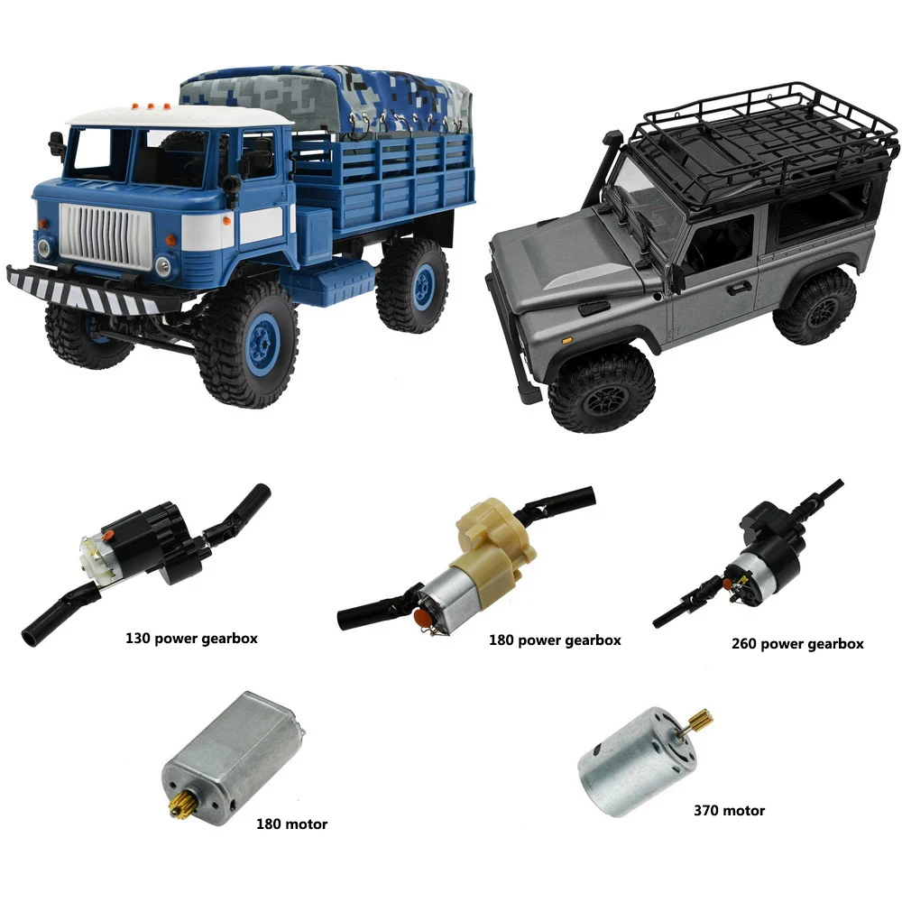 

WPL B24 C24 Original Motor Power Gearbox Six-wheel Drive Army Truck Four-wheel Drive GAZ Half Truck Pickup DIY PARTS Accessories