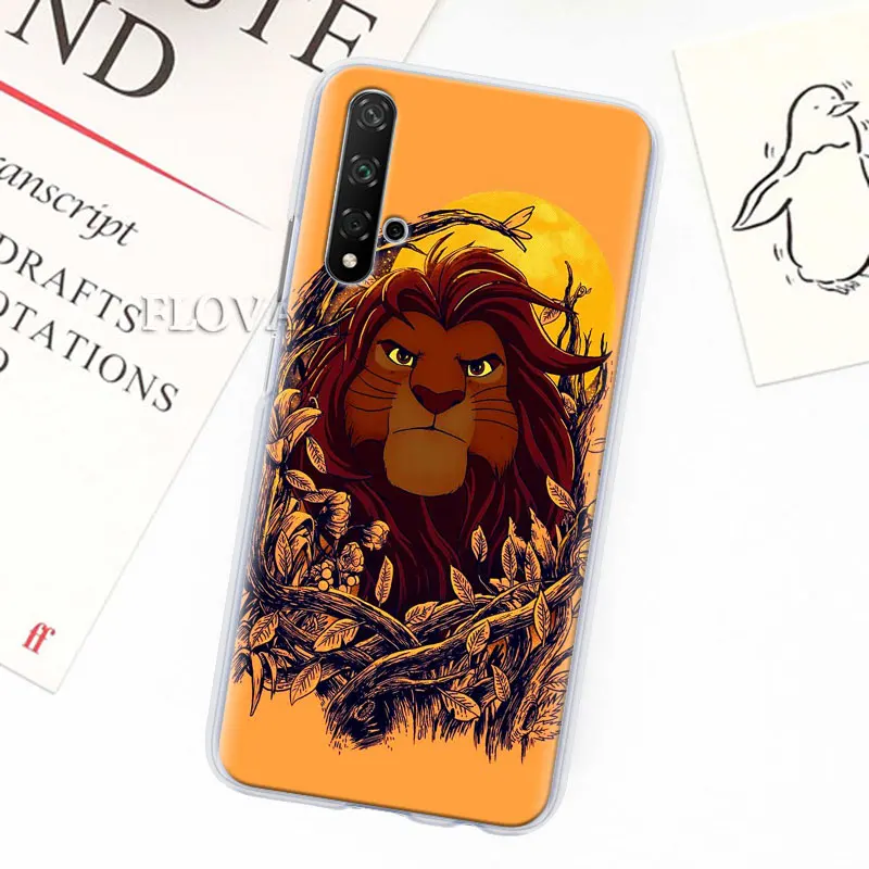 Чехлы для телефонов Lion King Simba для huawei Y5 Y6 Y7 Y9 Honor 20 Lite 8X 9X Pro View 20 жесткий чехол