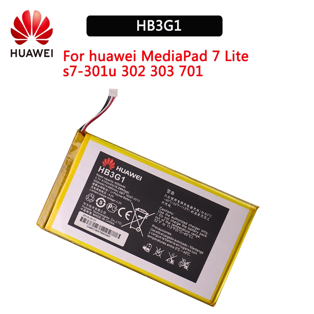 Оригинальная батарея Huawei HB3G1 4000 мАч для планшетов задняя фотография
