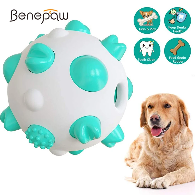 Benepaw Bite Resistant IQ Treat Dog Ball Интерактивная пищевая дозирующая жевательные игрушки для