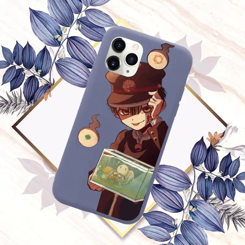 

Anime Toilet Bound Hanako Kun Phone Case Purple Candy Color for iPhone 11 12 mini pro XS MAX 8 7 6 6S Plus X SE 2020 XR