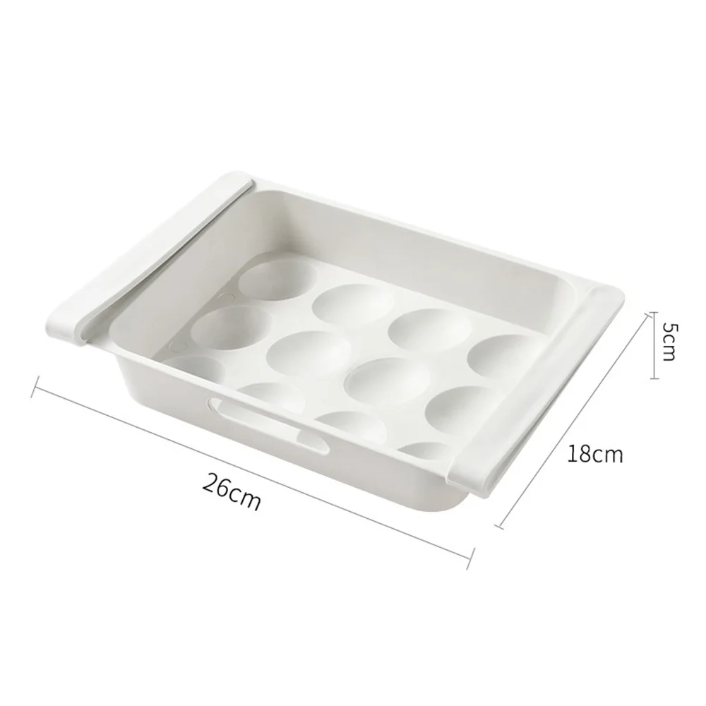 

12 Grooves Egg Holder Box Non-Toxic Multi-Functional Refrigerator Storage Box For Fruits And Vegetable, Drawers Storage Rack