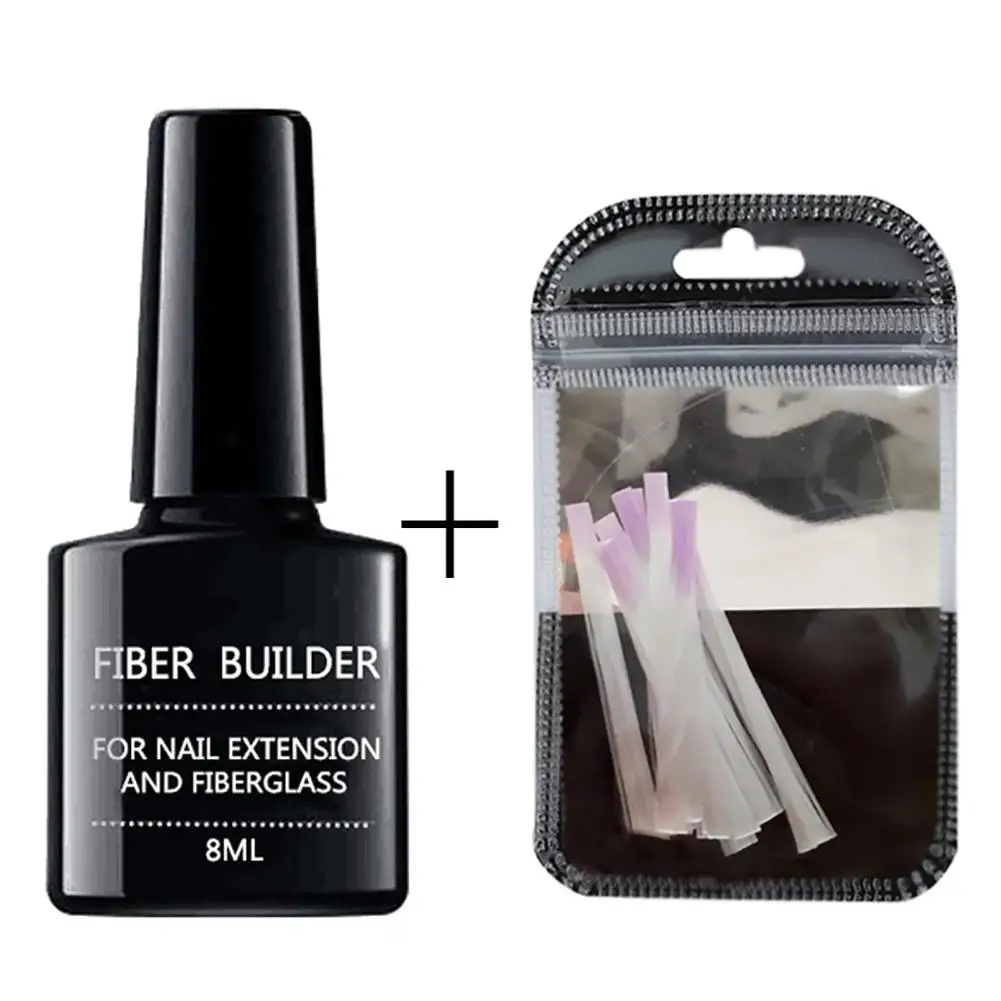 10pcs Nail Extension Repair Fiber Glue Gel Fiberglass Nail Kit For Nail Building Extension Tips Manicure Salon Nail Art Tool Set