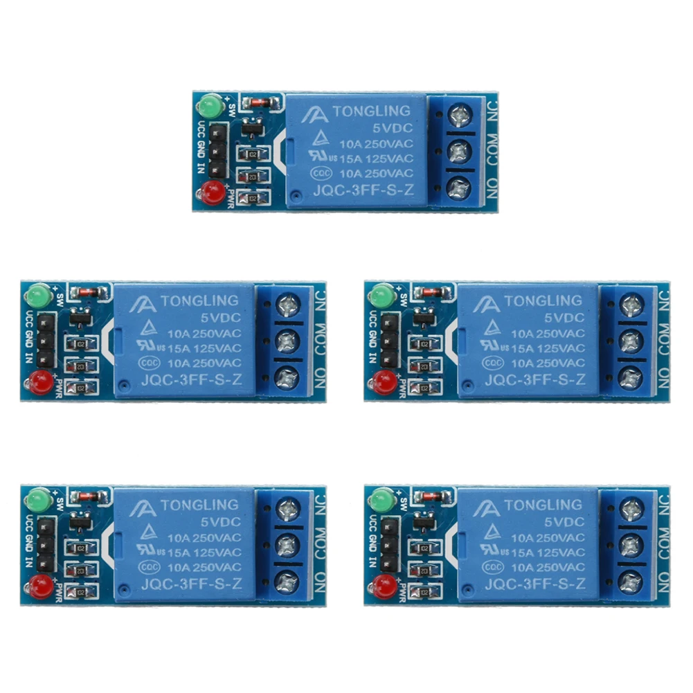 5 шт. 1 канал DC В релейный модуль переключателя для MCU PLC умный дом управления Arduino