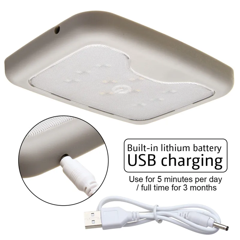 

Интерьер автомобиля Чтения Купол свет двойной цветной магнит беспроводной Потолочный светильник автомобиля задний светодиодный свет для ...