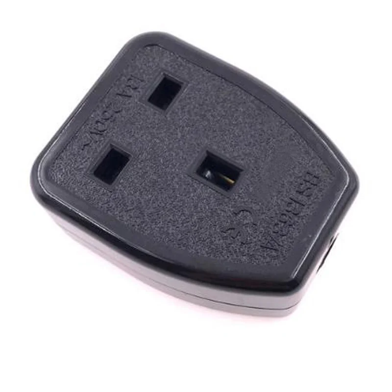 Черный CE медь Заземленный 250V Великобритания Универсальный 13A гнездо 3 Pin BS1363