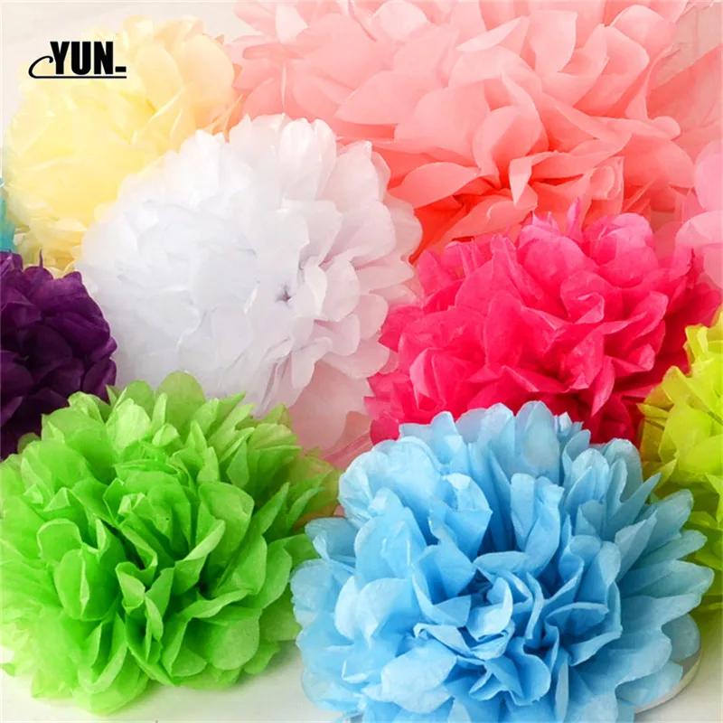 8/10 дюймов 5 шт. помпоны из оберточной бумаги свадебных платьев декоративных