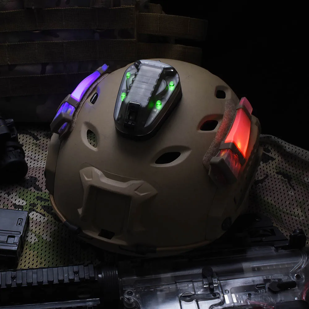 WADSN Airsoft спортивный шлем вспышка светильник Хель звезды 6 GEN 3 сигнала зеленого и