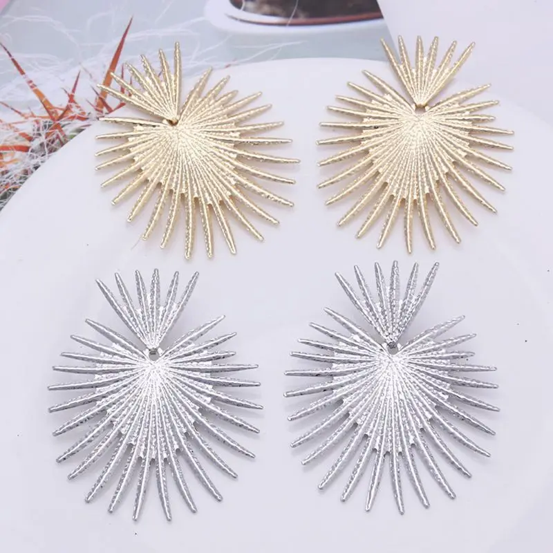 Геометрические Необычные массивные металлические серьги в виде капли женские