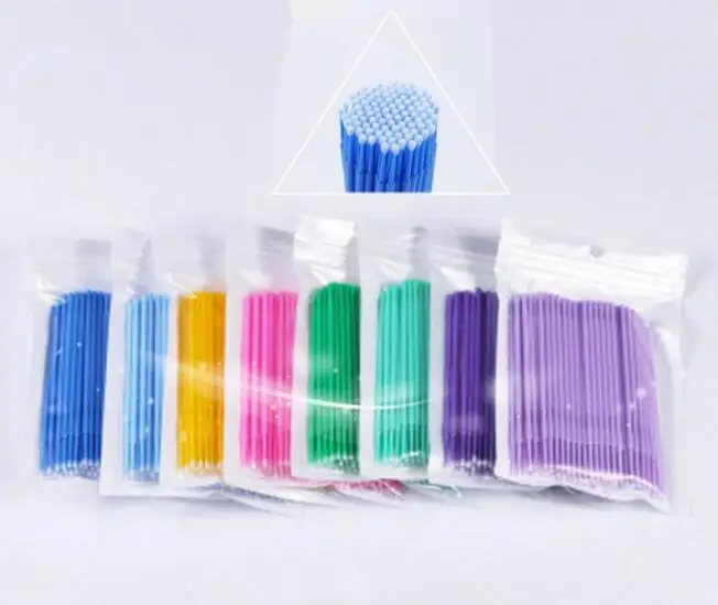 Одноразовая микро-кисть для наращивания ресниц палочка индивидуального