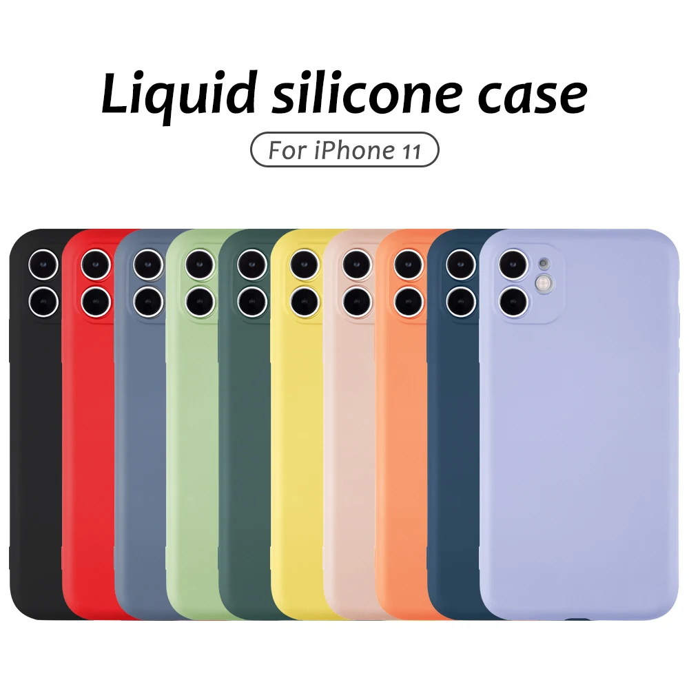 Мягкий жидкий силиконовый чехол для телефона iPhone 11 Pro Max ультратонкие чехлы 2019