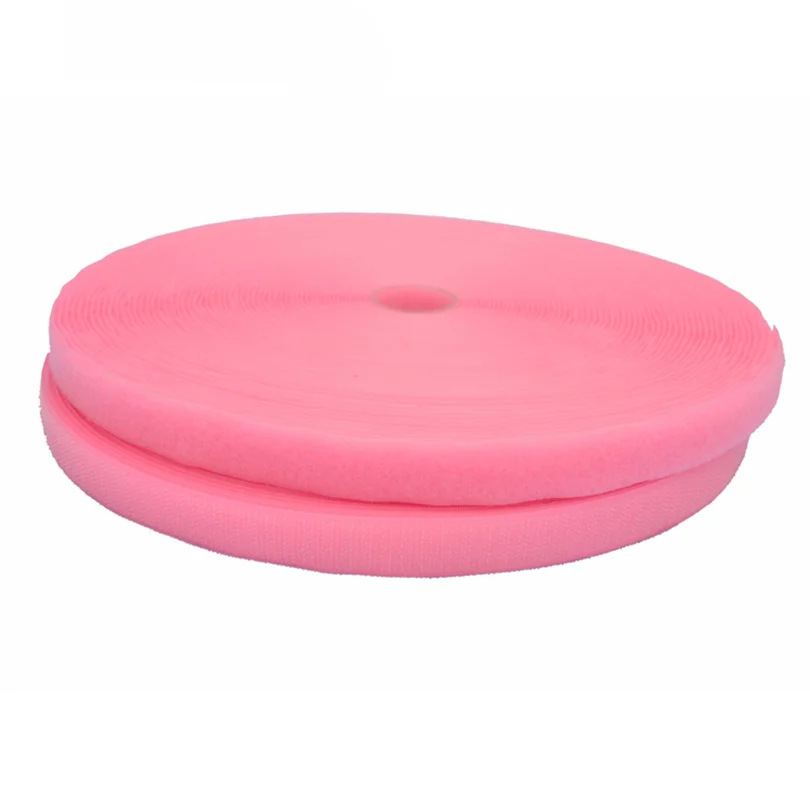 Pink 1 пара метр/Сумка 2 см DIY Красочные без клея крюк и петля крепежная лента крючки Швейные полоски волшебная лента DIY аксессуары - Цвет: Pink