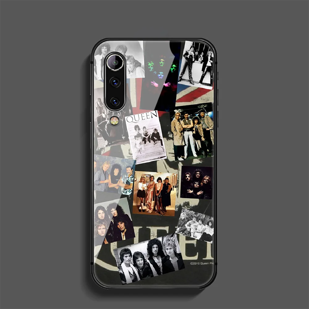 

Queen Band Phone Tempered Glass Case Cover For Xiaomi Mi Note A2 A3 8 9 3 9 9T 10 Max Pro Lite Ultra Luxury Trend Bumper