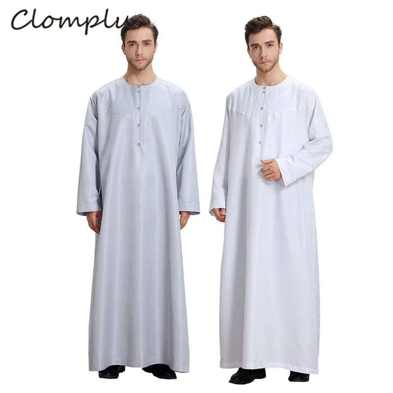 Мусульманская одежда Clomplu Jubba Thobe кафтан Дубай однотонная Повседневная