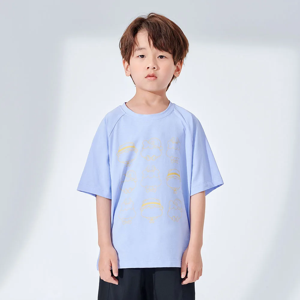 

Hollead 4 Color Cartoon Print T-Shirts Boys Girls Cotton Tees Tops Cute Children Clothing Summer Sportswear Fit 3-15 Years