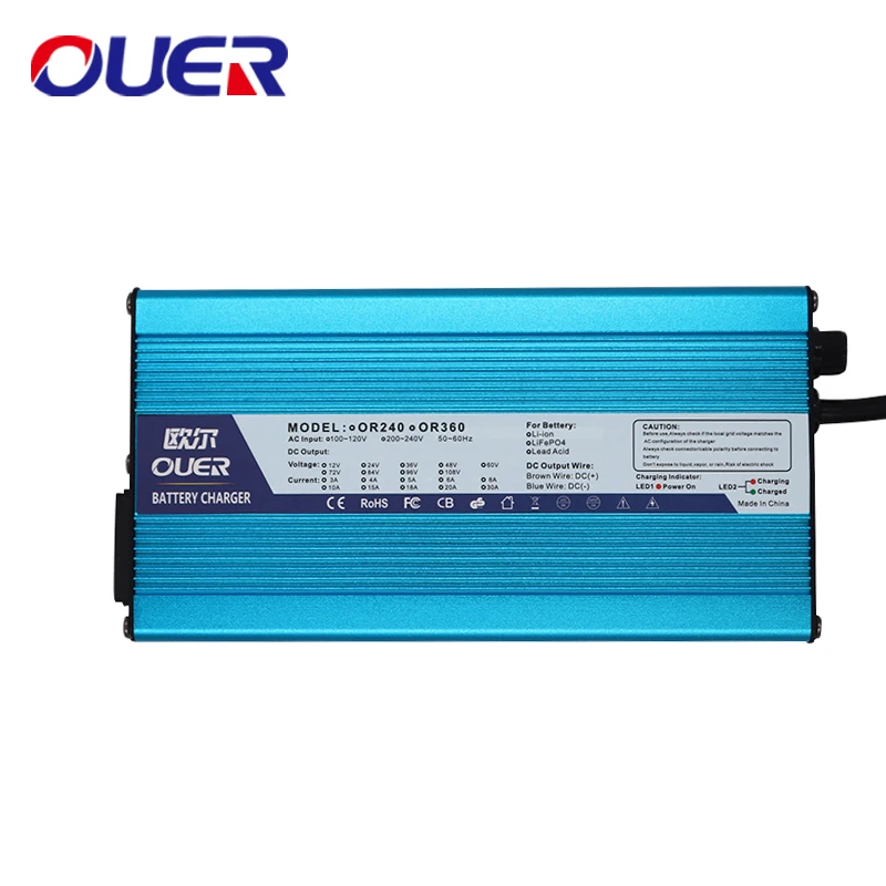 

29.2V 6A Charger 8S 24V LiFePO4 Battery Charger With Cooling fan Aluminum shell Quick charge