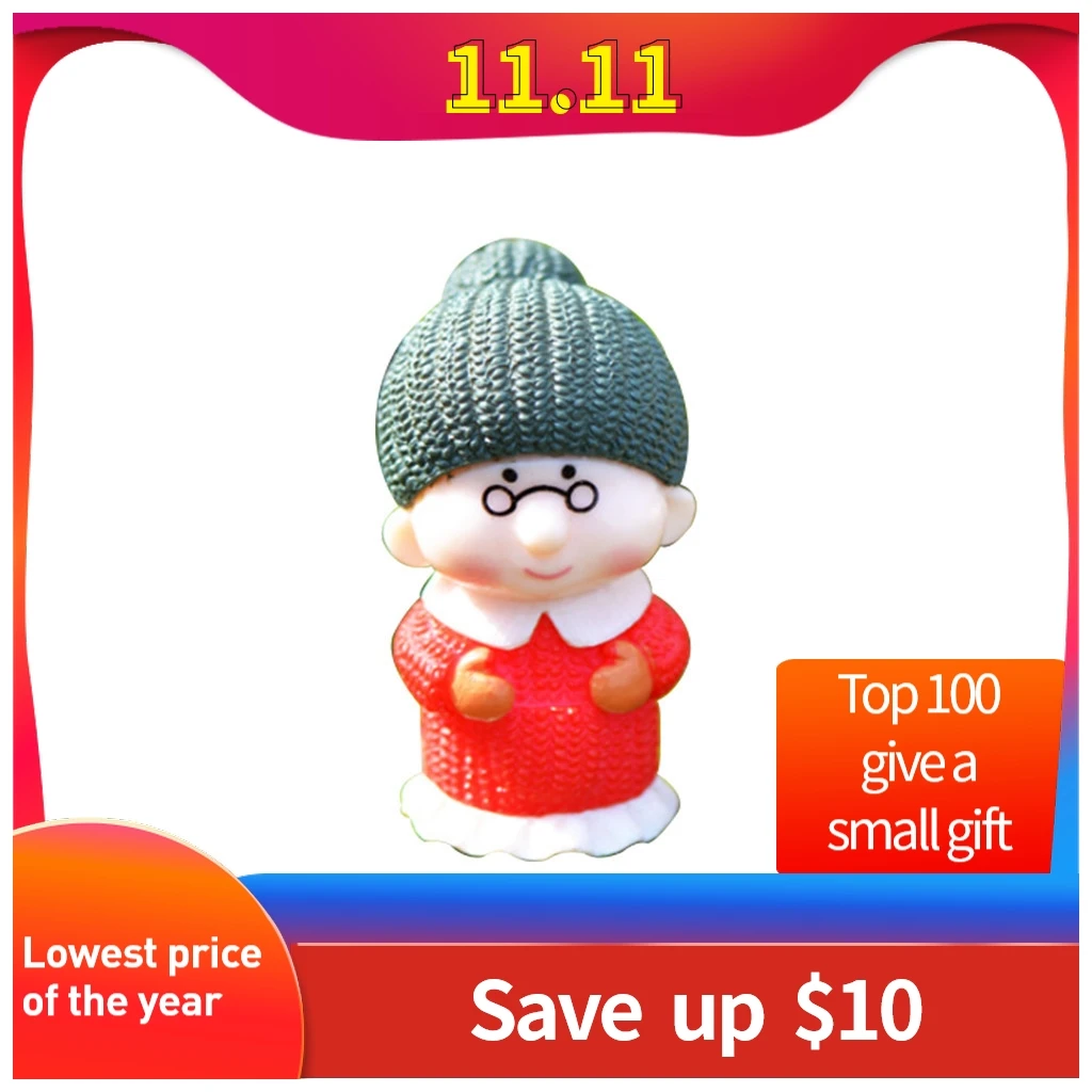 Зимнее платье фигурки дедушки и бабушки миниатюрное украшение своими руками 1 шт