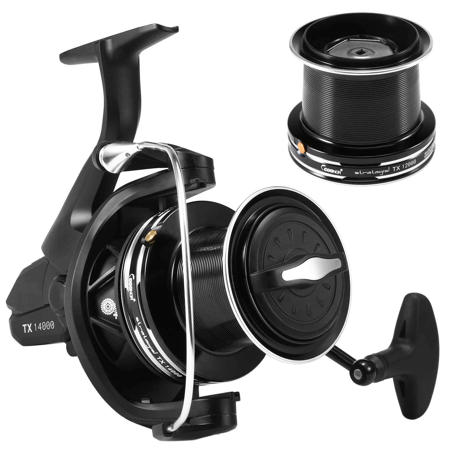 

9+1BB Bearings Big Spinning Fishing Reel with Spare Metal Spool High Speed 4.1:1 Sea Fishing Wheel with Left/Right Handle