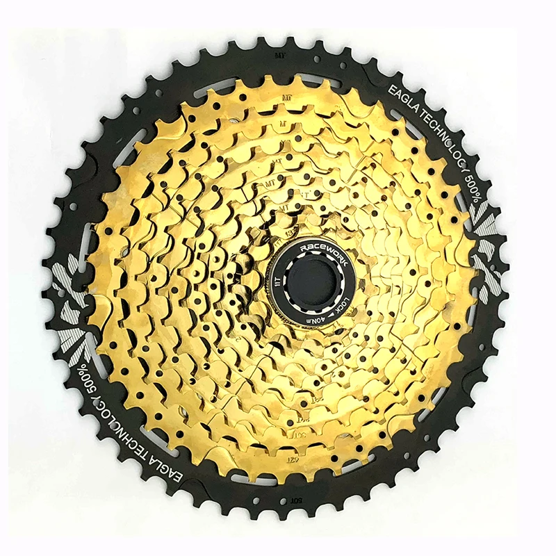 Кассета 11 скоростей MTB широкое соотношение свободное колесо 11-50T золото