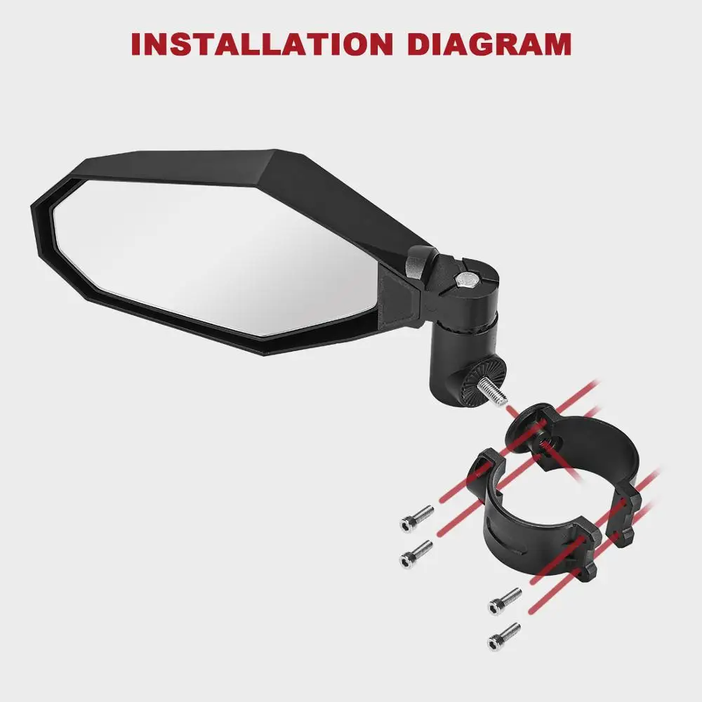 

Rearview Side Mirror for Polaris RZR XP PRO 900 1000 XP For Can-Am Maverick X3 1.75-2.0" UTV Blade 6061 All-Aluminum Alloy