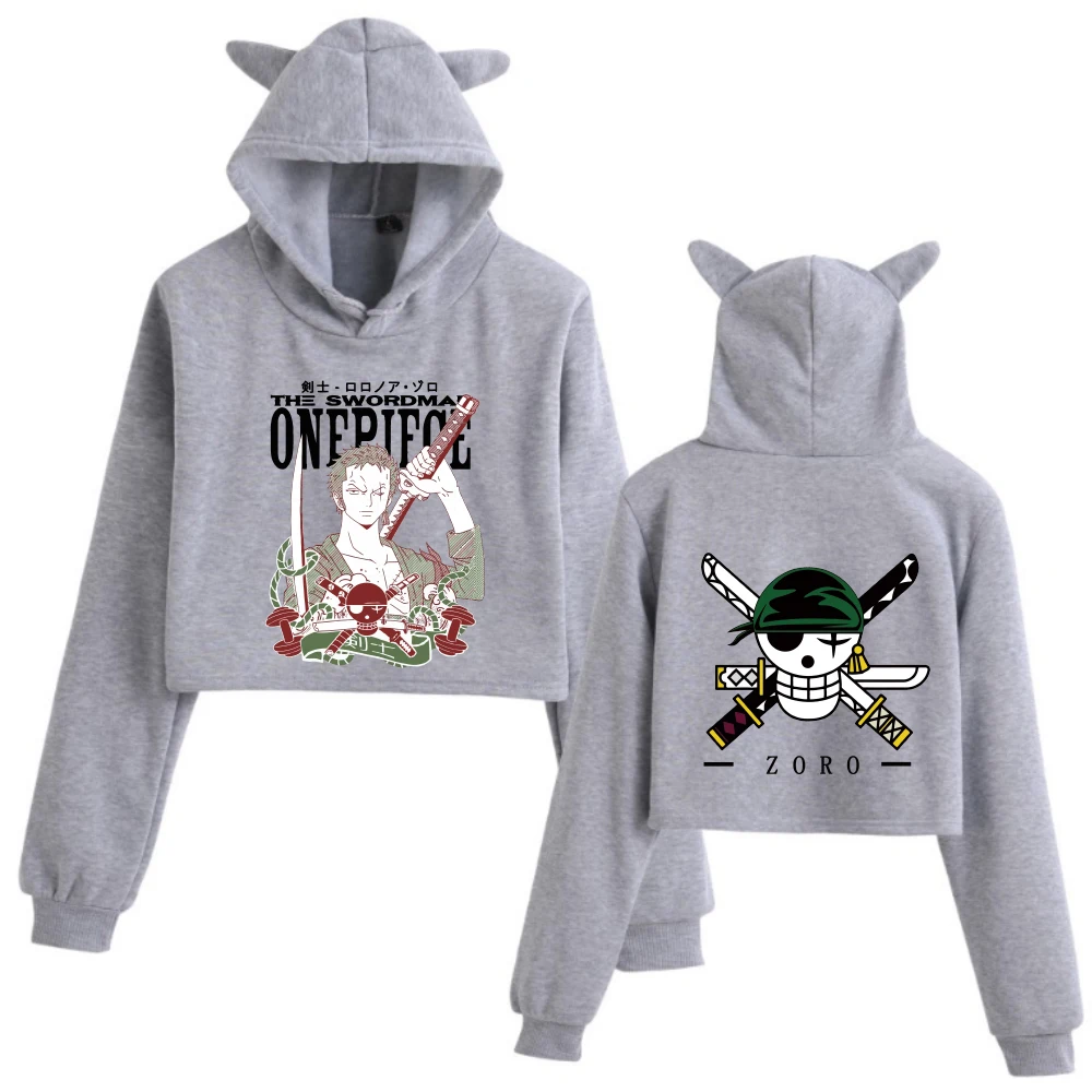 

Anime One Piece Hoodie Fashion Pullovers Tops Cute Casual Loose Woman Sweatshirt