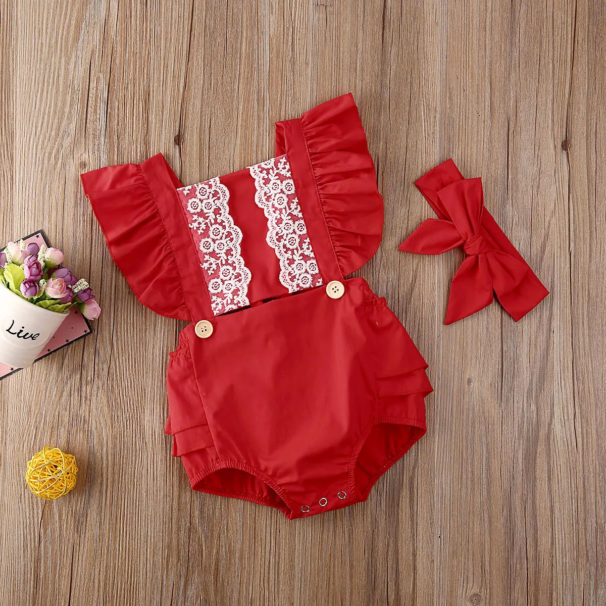 Детские комбинезоны летний кружевной комбинезон с оборками для новорожденных