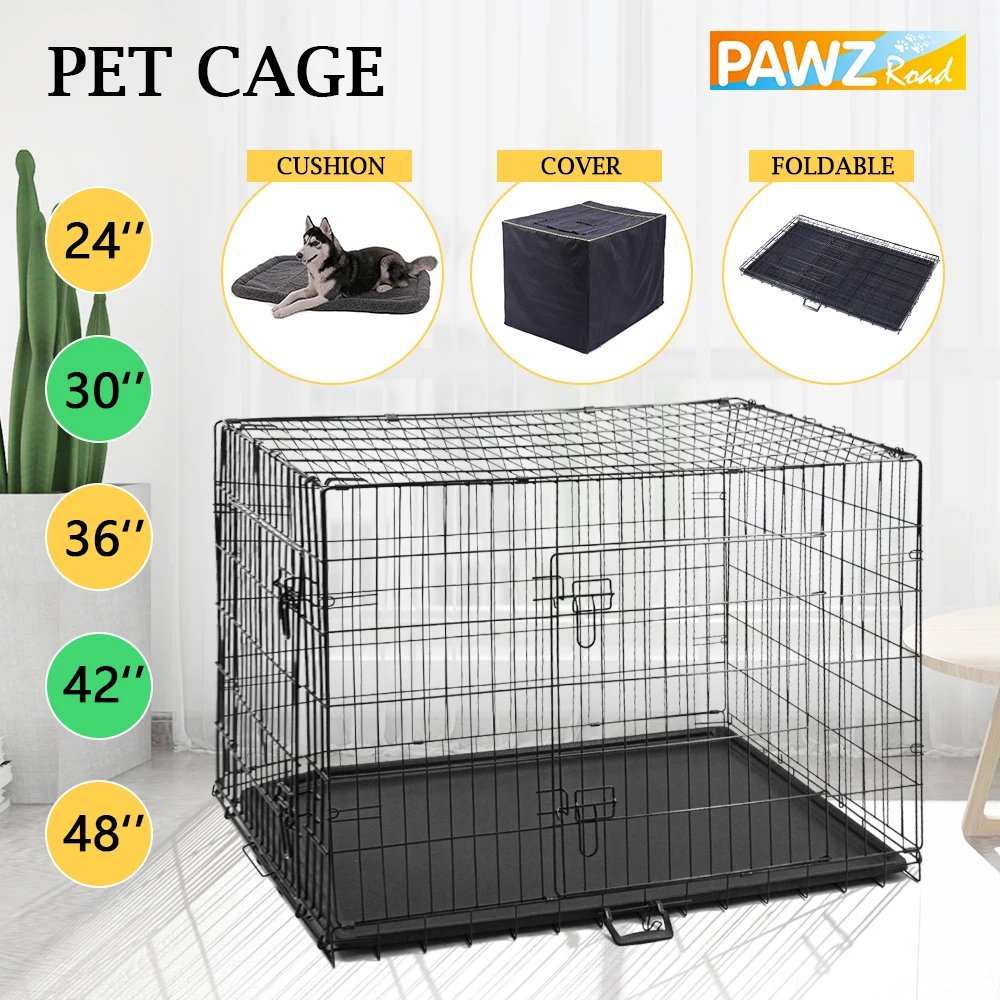 Domestiac доставка универсальные клетки для собак с лотком складные металлические