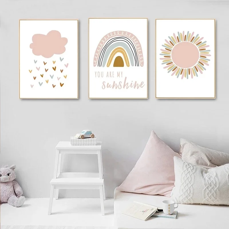 Настенная картина Розовое Солнце радуга ты мой Солнечный свет | Дом и сад