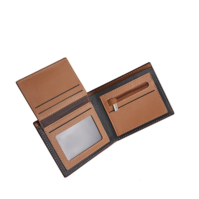 Custom Wallet Multi Functional Short Section Large Capacity Zipper Retro Custom Picture Wallet Father Plot Gift Purse For Men