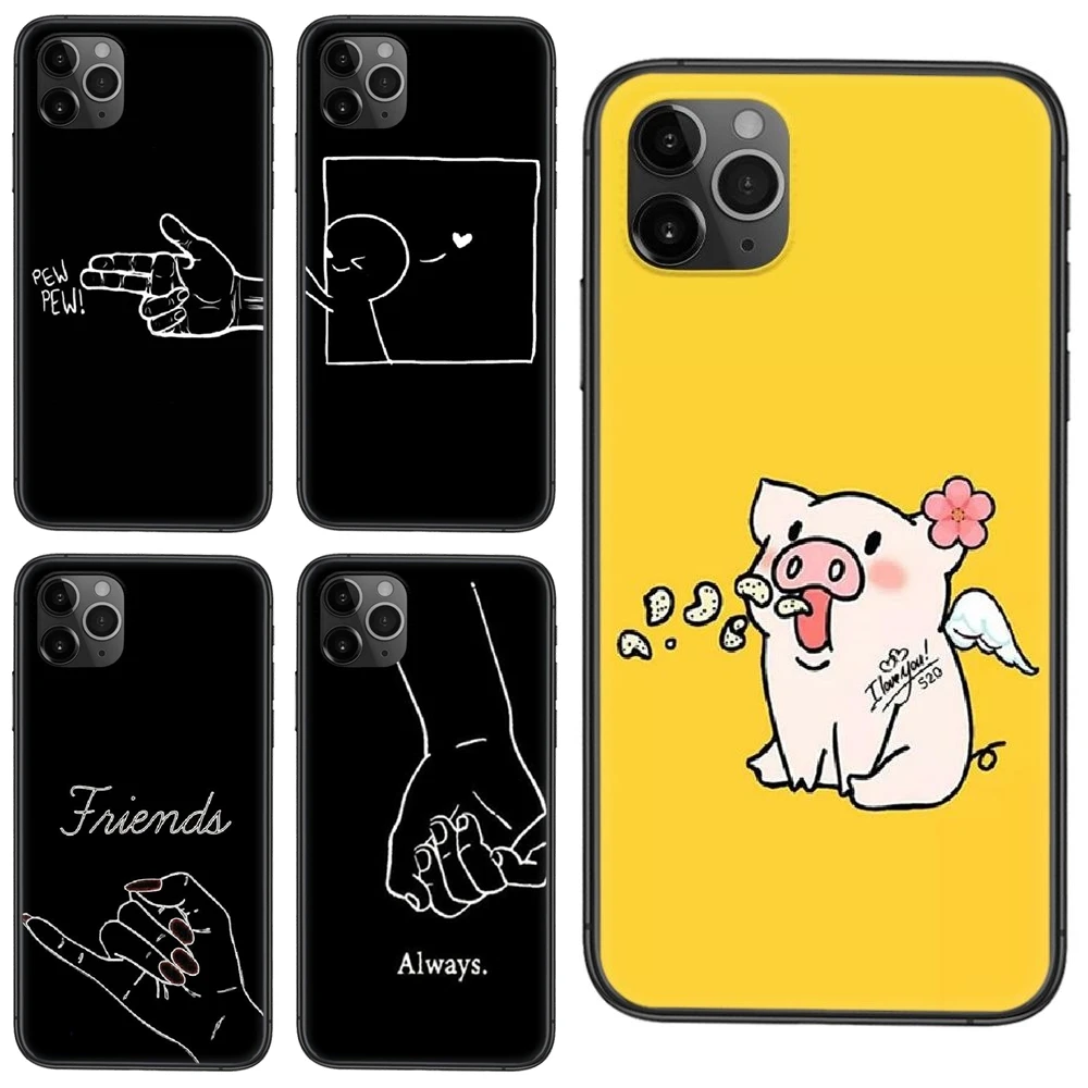 Чехол для телефона из ТПУ для Galaxy Note 10 Lite 9 8 20 Pro A7 A8 2018 A10 M31 M51 A10S A11 Girls Bff Best Friends Forever