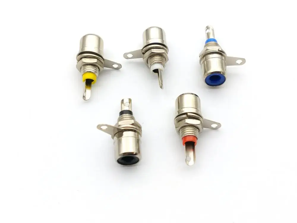 100 шт. RCA гнездовой разъем для крепления на шасси оптовая продажа|Соединители| |