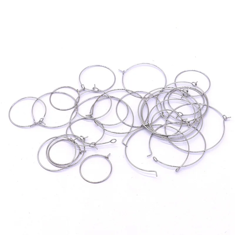 Серьги-кольца из нержавеющей стали 316L круглые стальные ювелирные изделия сделай