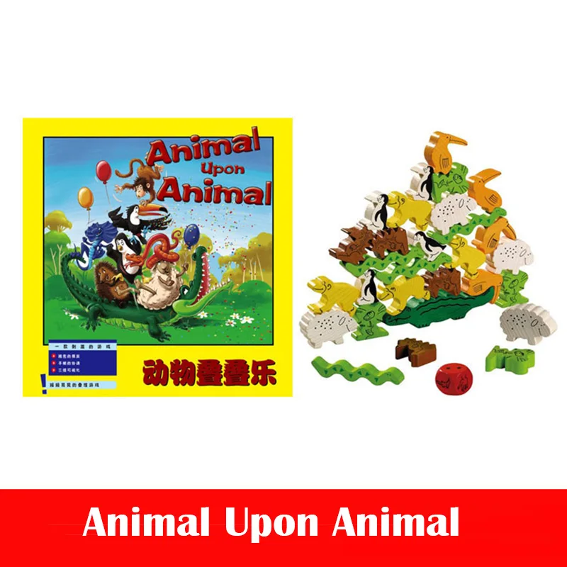 Деревянные строительные блоки для детей Монтессори деревянные животные