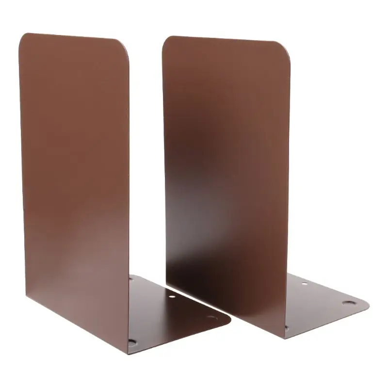 

1 Pair Metal Bookends Organizer Desktop Office Home Book Shelf Storage Holder Book Ends 090F