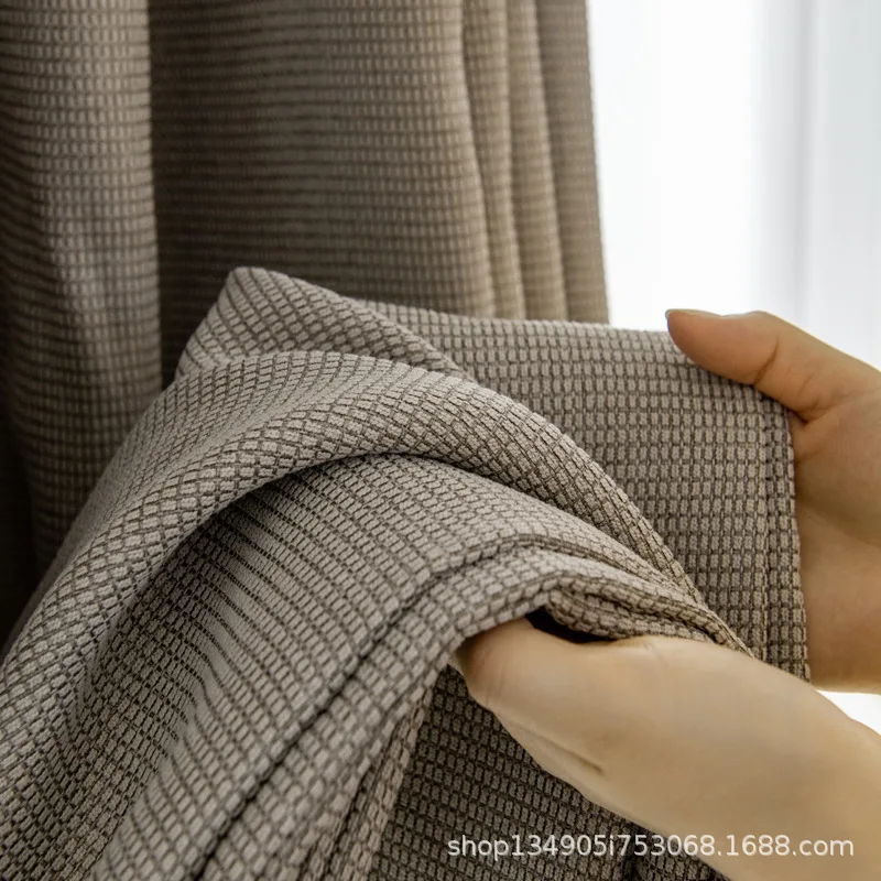 

Плотные однотонные шторы в современном минималистском стиле, занавески из ткани для гостиной, спальни, затемняющие шторы