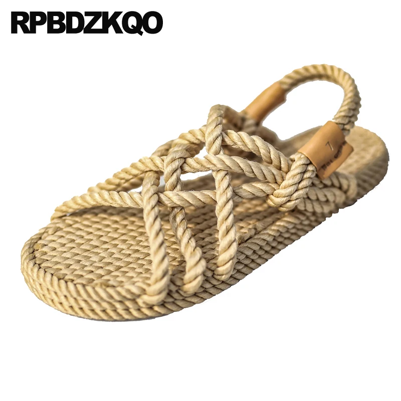 Сандалии женские на плоской подошве Повседневная пляжная обувь с открытым