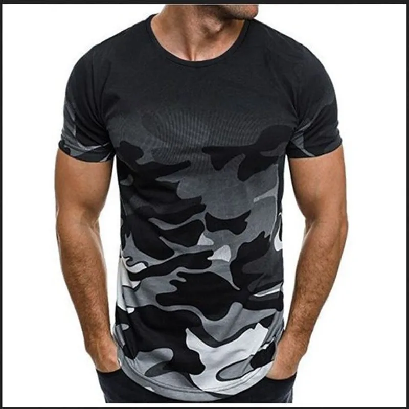 

Summer New Men's Camouflage Short Sleeve T-shirt O-Neck Smart Casual Free Shipping Shirt Men Mens Clothing Funny Tshirt Hipster