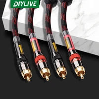 diylive hifi monster fever oxygen free copper rca two pairs two pairs lotus audio line cd power amplifier sound signal line