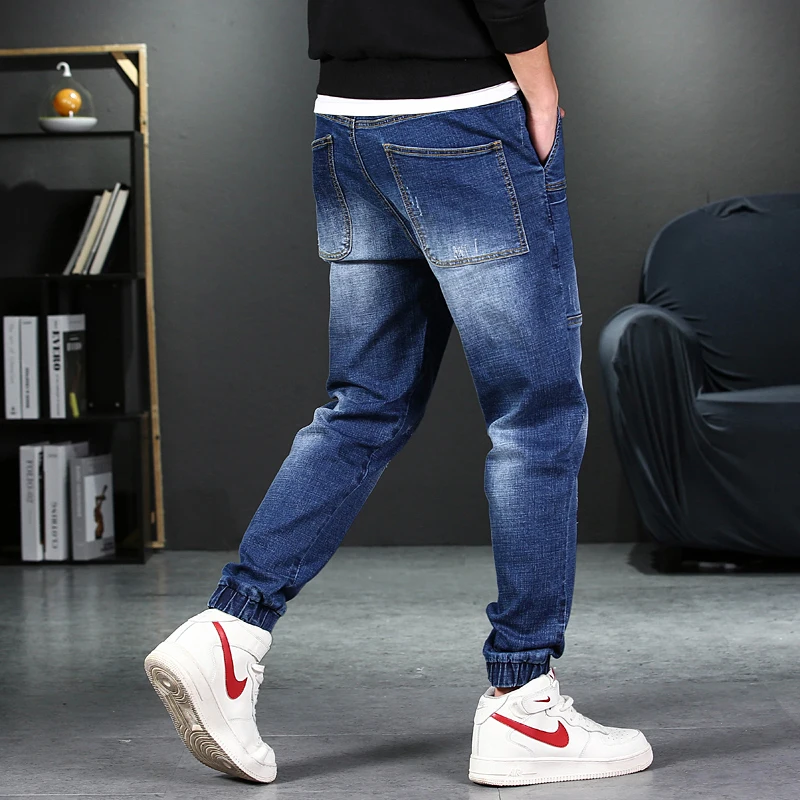 Джинсы мужские классические деловые современные эластичные штаны из денима