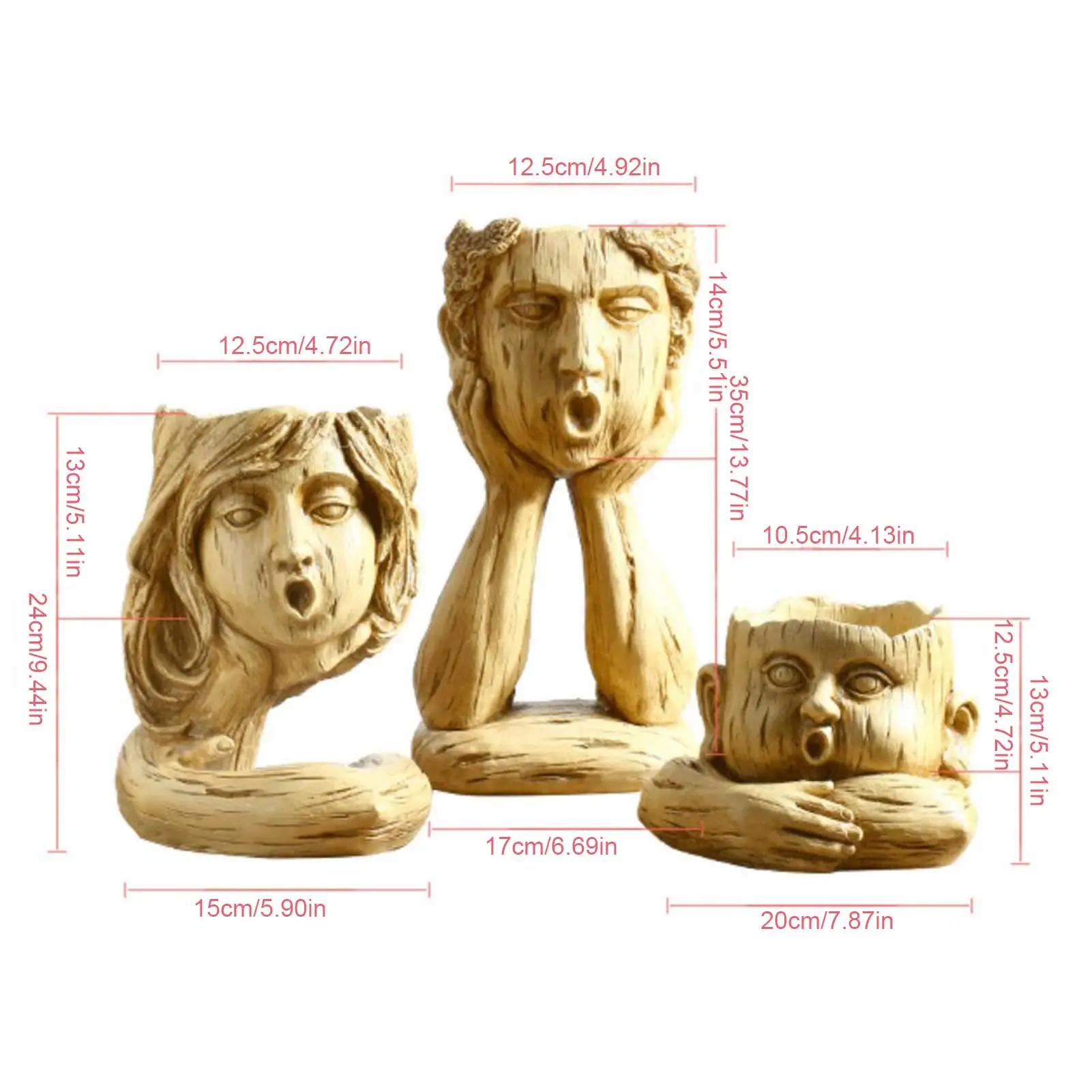 

Humanoid Resin Flowerpot Creative Expression Resin Flowerpot Vase Home Decoration Home Decoration Does Not Contain Plants