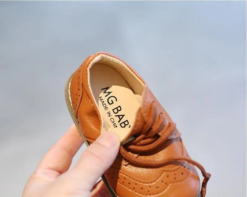 New Spring Autumn Children Leather Shoes for Boys Girls Casual Kids Soft Bottom Outdoor Baby Sneakers | Детская одежда и обувь