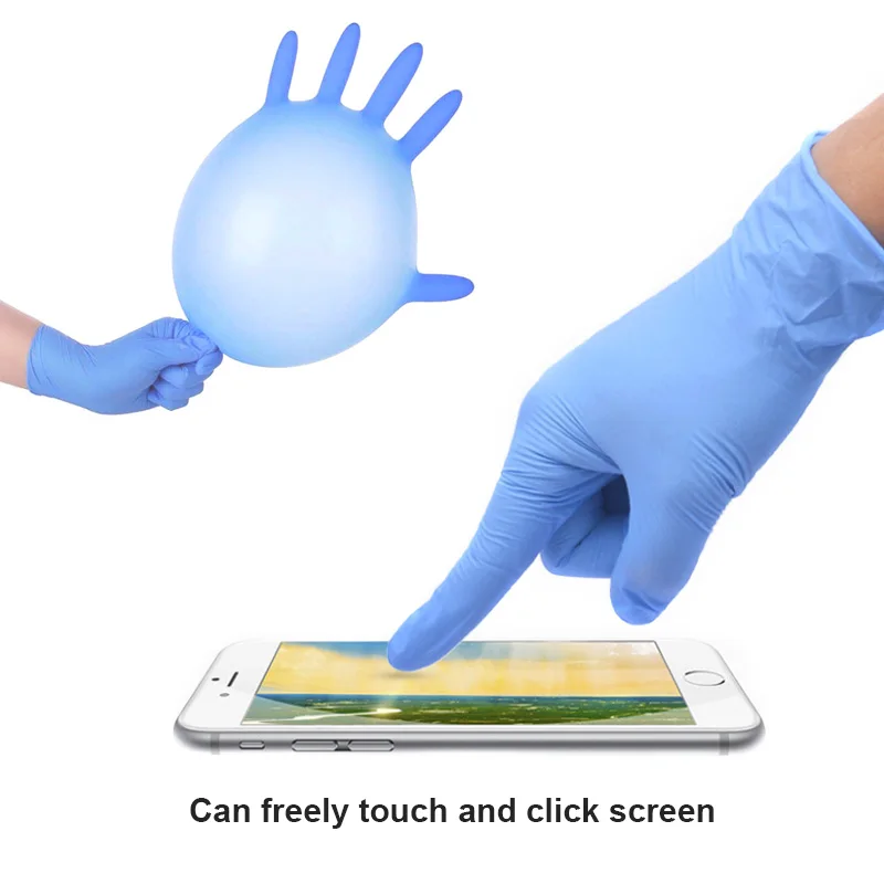 

100pcs Disposable Gloves Nitrile Rubber For Home Kitchen Cleaning Garden Food Cosmetic Universal Dishwashing Left Right Hand