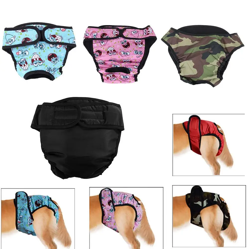 

ZK30 Dog Diaper Physiological Pants Sanitary Washable Female Dog Panties Shorts Underwear Briefs For Dogs Washable Doggy Diapers