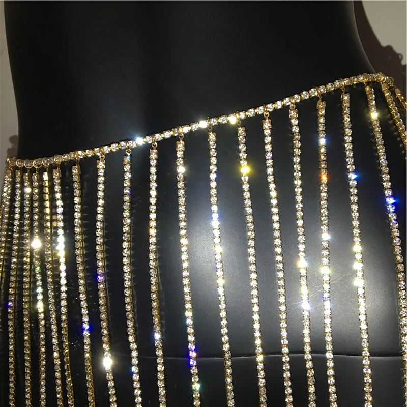 Женская Блестящая мини юбка с кисточками блестящая Прозрачная Юбка вырезами