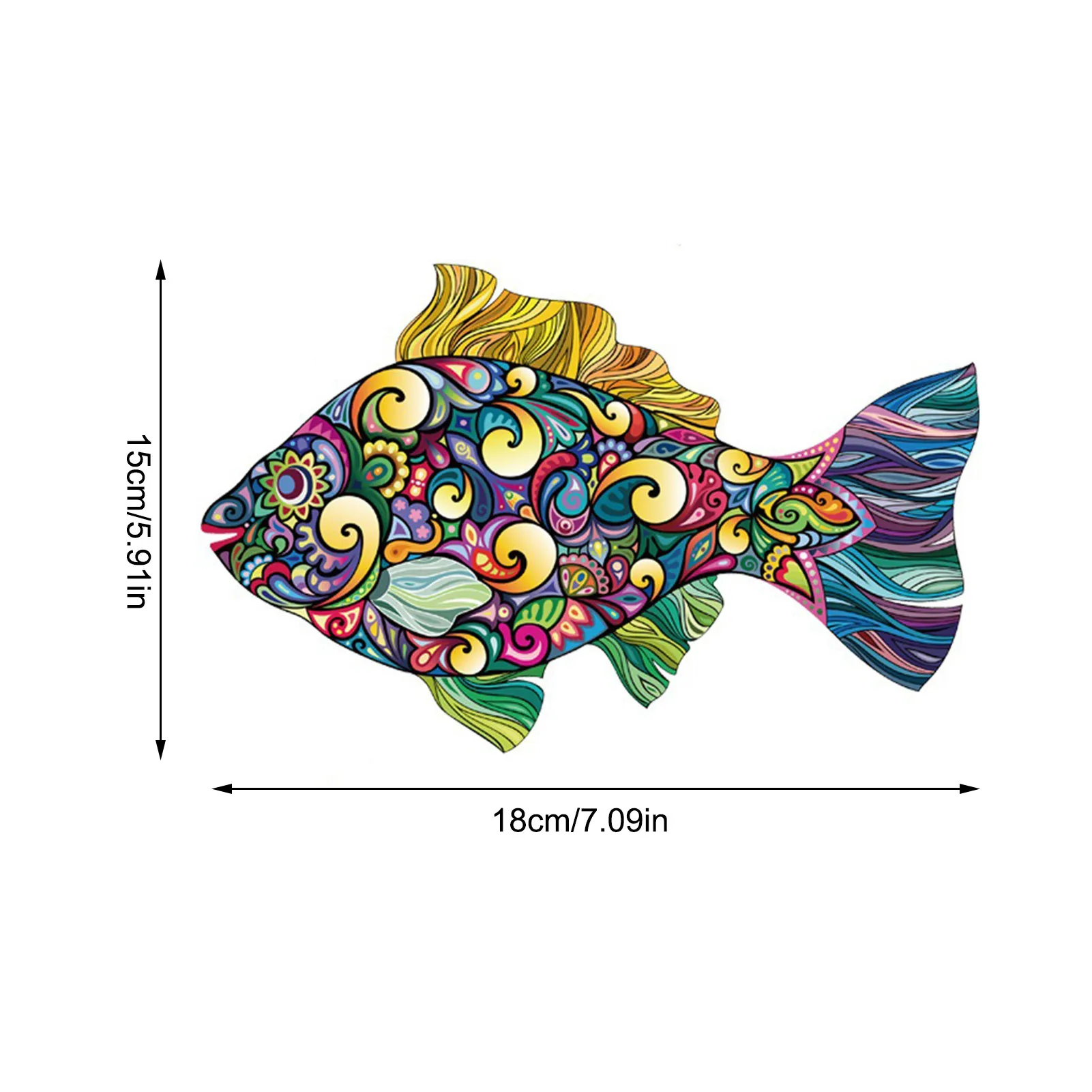 

Wooden Puzzle Toys For Children Adults DIY Montessori Toys Colorful Fish Puzzles Wood Jigsaw Puzzle Christmas Gift