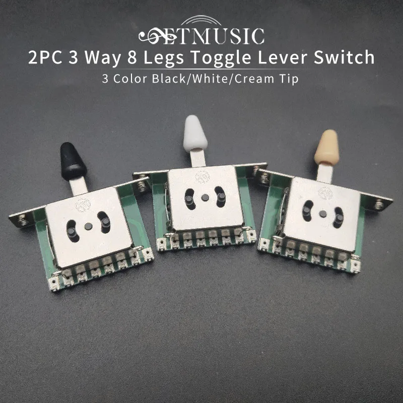 

2 шт., 3-ходовые переключатели для электрогитары, 8 ножек