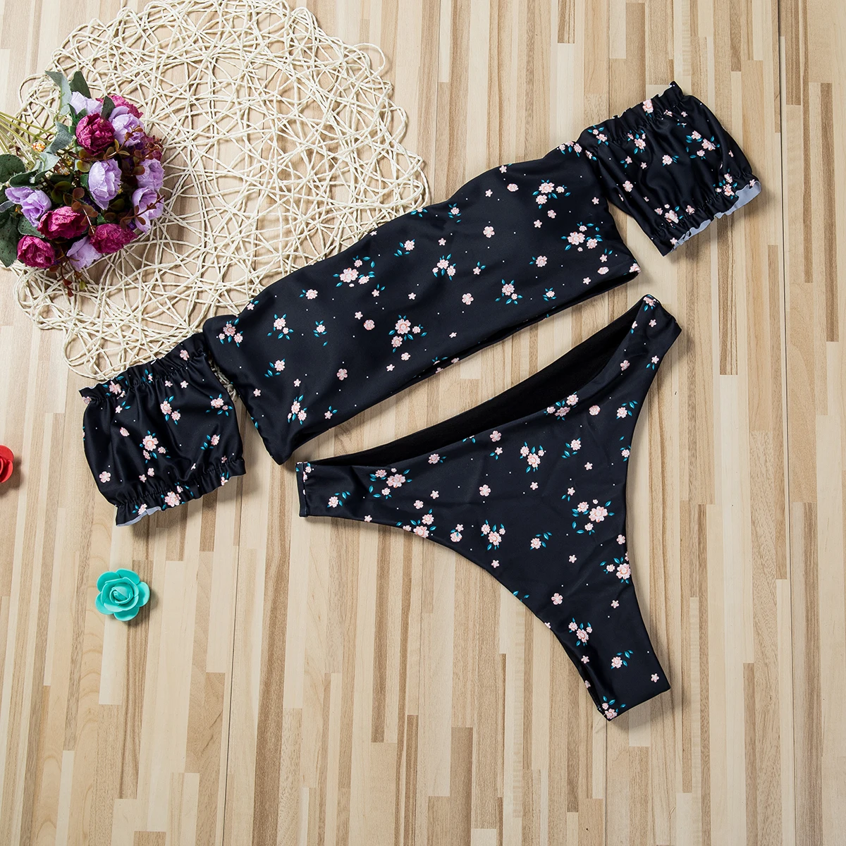 Пикантный комплект бикини Hirigin с высокой талией женские купальники открытыми